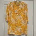 Boden USA Boden Evangeline Linen Tunic Dress Palm Yellow White Size 10P Beach Photo 4