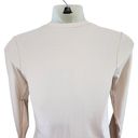 Klassy Network  Peek a boo Long Sleeve Shirt Cream Built in Bra Brami Size Medium Photo 3