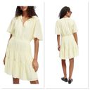 Scotch & Soda  Yellow Midi Length Paneled Gathered Dress Women’s Size Large New Photo 1