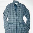 Anne Klein  II Black Gray Plaid Single Button Blazer Jacket Size 2 Women’s VNTG Photo 0