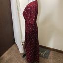 Everly womens red and white polka dot wrap around tie side maxi dress size small Photo 5