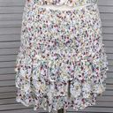 Olivaceous  Smocked Cottage Floral Ruffled Mini Skirt-Large Photo 1