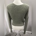 The Moon  & Madison Women Size Small Green Sage Button Cardigan Cropped Sweater Cozy Photo 1