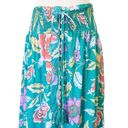 Rachel Zoe NWT  Maxi Skirt Aqua Coral Tropical Floral Button Front Size Small NEW Photo 7