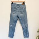 American Eagle  Hi Rise Distressed Mom Jeans Blue Size 6 Photo 4