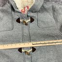 OP XL Hooded Sweatshirt Jacket Faux Fur Gray Full Zip Hooks Womens Long Sleeve Photo 7