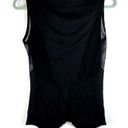 American Vintage Vintage Y2K Black Sleeveless Ruched Top Sheer Lace Panel Sexy 90s Medium Photo 7