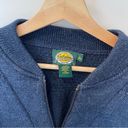 Cabela's  Women’s Sz Large Vtg Made In The USA Blue Wool 1/4 Zip Sweater Hunting Photo 2