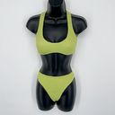 Naked Wardrobe  Swim Lime Green Smocked 2 Pc Bikini NEW Sz XS Style NW-W0538 Photo 3