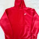 Nike Red Hoodie Pullover Sweatshirt Size M Photo 0