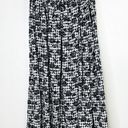 Coldwater Creek  90's Black Velvet Rose Print Gingham High Waist Midi Skirt Photo 2