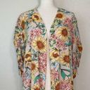 Maurice's  Floral Cinched Sleeves Open Front Kimono Photo 2