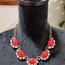 Stella & Dot  Red "MAE" Statement Necklace, Pre-owned 18"- 23" Photo 5
