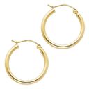 Tehrani Jewelry 14K real gold Hoop Earrings | Hoop earrings | 2 mm thickness | 20 mm Diameter | Photo 9