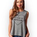 Lovers + Friends new  ᯾ No One in Particular Muscle Tee Tank ᯾ Sweatshirt Grey ᯾ Photo 6