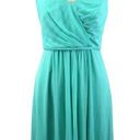 David's Bridal  Womens 12 Dress Aqua Bridesmaid Wedding Fairy Feminine Dainty Y2K Photo 0