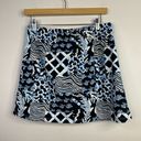 J. McLaughlin  Palm Spring Patchwork Classic Golf Tennis Skort Skirt Shorts Blue M Photo 3