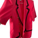 Oleg Cassini Vintage  HOT neon pink double breasted blazer jacket size 14/L Photo 2