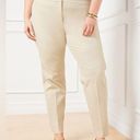 Talbots  Chatham Fly Front Ankle Pants - Solid - Curvy Fit Beige XL Size 12 Photo 0