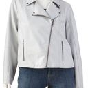 white faux leather jacket Size XL Photo 2
