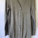 American Eagle Sage Green Waffle Knit Button Down Cozy Sweater Dress size Large Photo 4