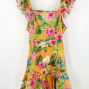 SheIn  Dress Size Small Floral Ruffle Mini Tropical Beach Travel Vacation Coastal Photo 0