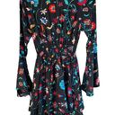 Cleobella  Mini Dress Black Floral Ruffles Photo 4