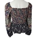 Angie  Square Neck Boho Peasant Blouse Photo 1