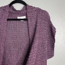 Coldwater Creek  Linen Rayon Open Short Sleeve Knit Cardigan Purple S Photo 5