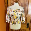 Lush Clothing Lush colorful cold shoulder crop top Photo 4