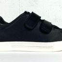 Joie  Diata Satin Two Strap Low Top Sneakers Hook and Loop Round Toe Black Size 9 Photo 8