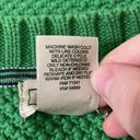 L.L.Bean  Kelly green cotton popcorn knit 3/4 sleeve sweater chunky buttons sz S Photo 9