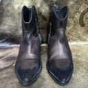 Moamoa MoMa western cowboy ankle bronze brown pre distressed leather boots size 37 Photo 2