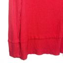 We The Free FP North Shore Red Waffle Knit Oversized Top Photo 4