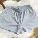 Shosho Women’s Blue Silk Shorts - Size XL Photo 0