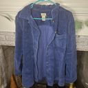 L.L.Bean  corduroy shacket shirt jacket navy blue size Large 100% cotton Photo 0