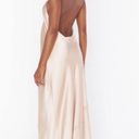 Show Me Your Mumu Jasmin Halter Dress Champagne Luxe Satin Photo 1