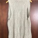 CAbi  Tan Cotton Wool Blend Open Front Knitted Long Cardigan Vest Photo 3