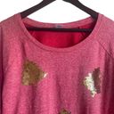 Holiday Time Women Christmas Top 2X Pink Gold Sequence Trees Novelty Fleece  Photo 8