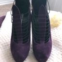 Brian Atwood BIAN ATWOOD PURPLE SUEDE BOOTIES (MADE IN ITALY) SIZE 10 Photo 3