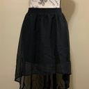 Forever 21 High Low Chiffon Black Skirt Large Photo 2