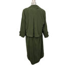 Gallery  Size 12 Olive Green Long Trench with Removable Lining Jacket Photo 3