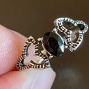 Onyx Black  silver plated ring size 6.5 Photo 7