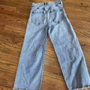 Banana Republic  High Rise Wide Leg Crop Cutoff Blue Jeans Size 24 Photo 12