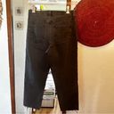 American Eagle  Faded Black Unfinished Hem High Rise Ankle Mom Jeans Size 4 Photo 7