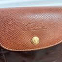 Longchamp  LE PLIAGE Tote Brown Leather & Nylon Purse Shoulder Bag Classic Photo 3