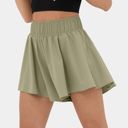 Halara NEW  High Waisted Elastic Waistband Side Pocket High Low Dance Shorts 3.5" Photo 3