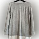 Apt. 9  Embellished Long Sleeves Layered Lightweight Grey Sweater, Size OX Photo 1