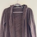 Barefoot Dreams  Cozychic Lite Knit Hooded Cardigan Brown Photo 1