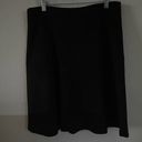 Anne Klein Ann Klein Faux Suede Black Scuba Flare Skirt Size 10 Photo 3